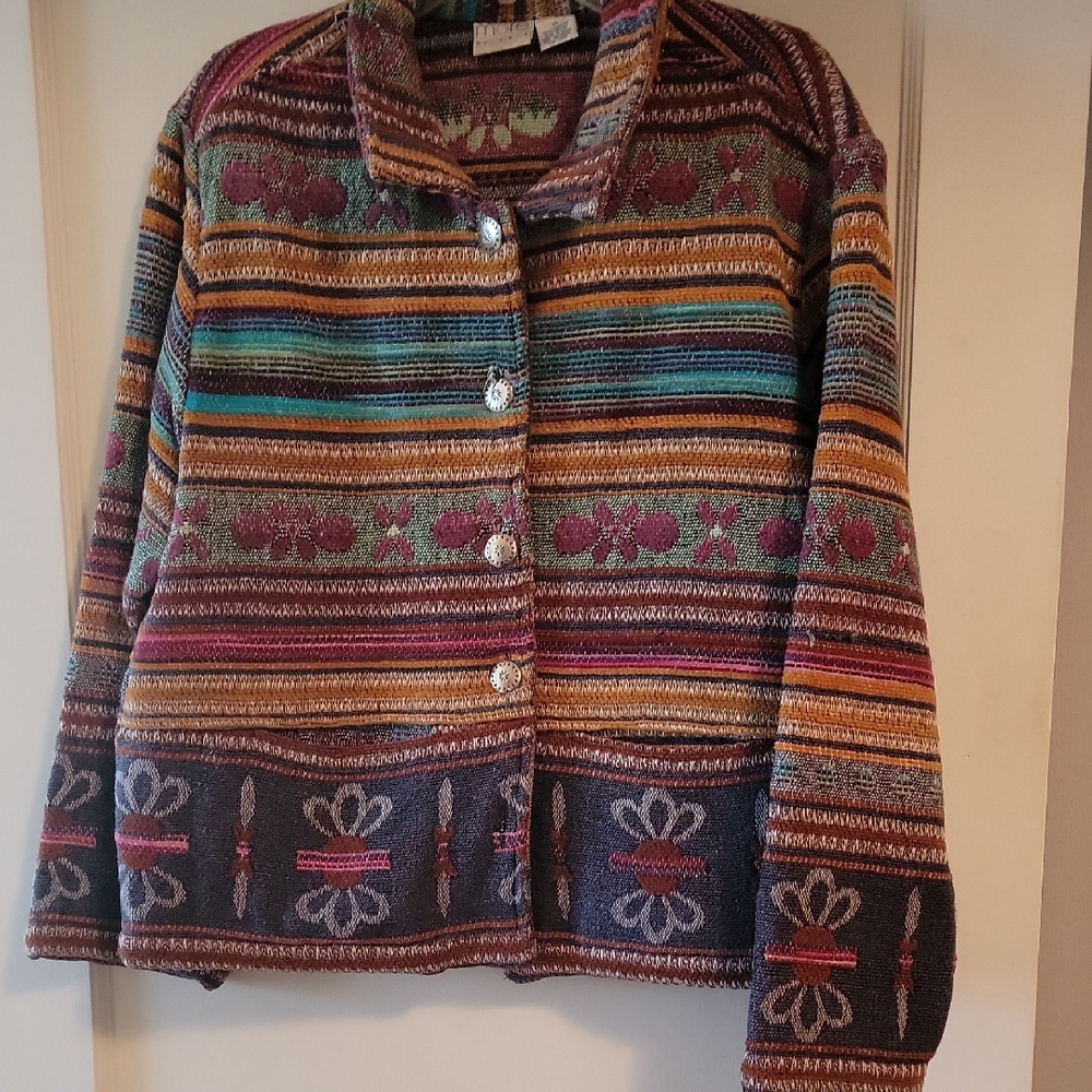 Multicolor Striped Women's Jacket
